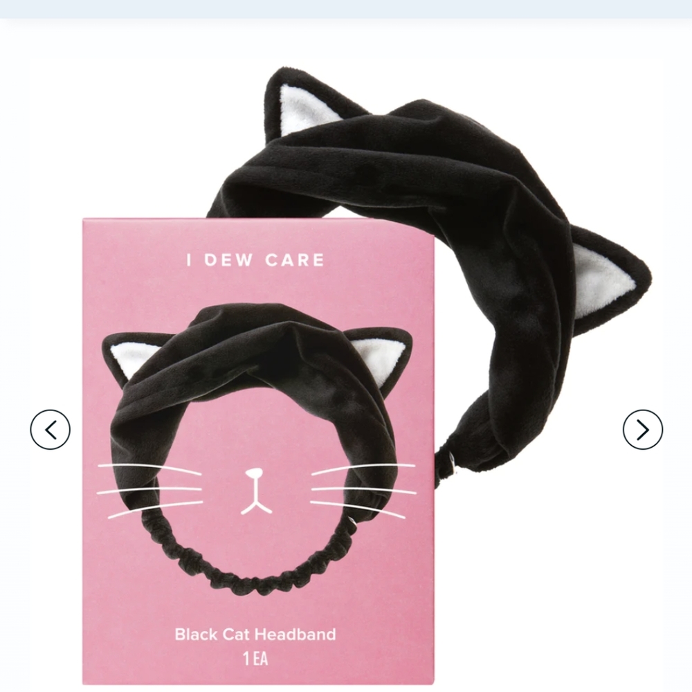 ($7 or 3 for $15) I Dew Care black cat spa headband